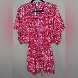 NWT Victoria's Secret Heart Print Kimono Batwing Tie Waist Robe One Size